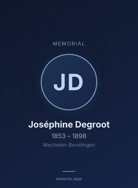 Memorial portrait of Joséphine Degroot