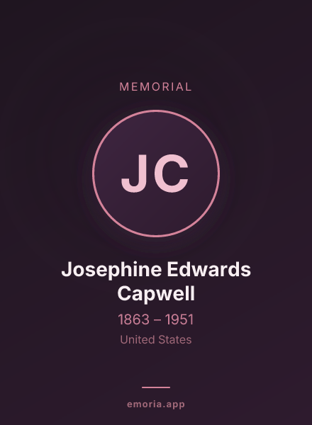 Memorial portrait of Josephine Edwards Capwell