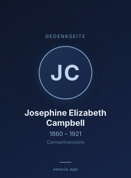 Gedenkportrait von Josephine Elizabeth Campbell