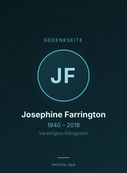 Gedenkportrait von Josephine Farrington