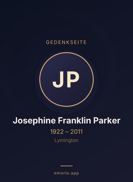 Gedenkportrait von Josephine Franklin Parker