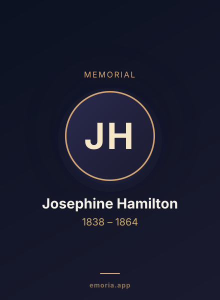 Memorial portrait of Josephine Hamilton