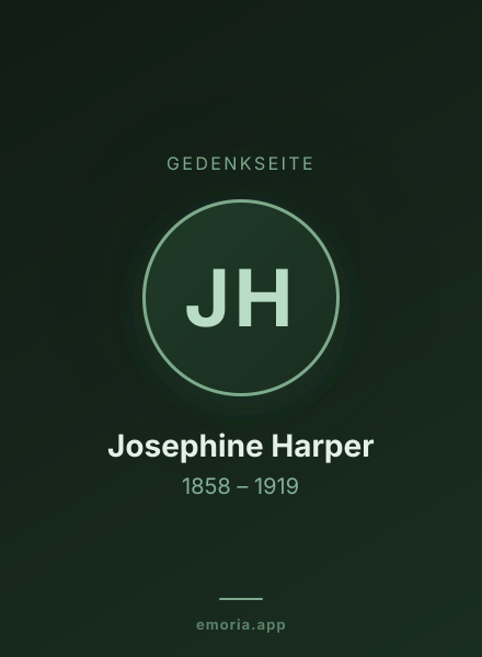 Gedenkportrait von Josephine Harper