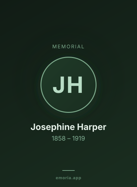 Memorial portrait of Josephine Harper