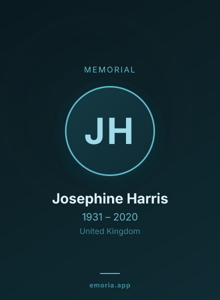 Memorial portrait of Josephine Harris
