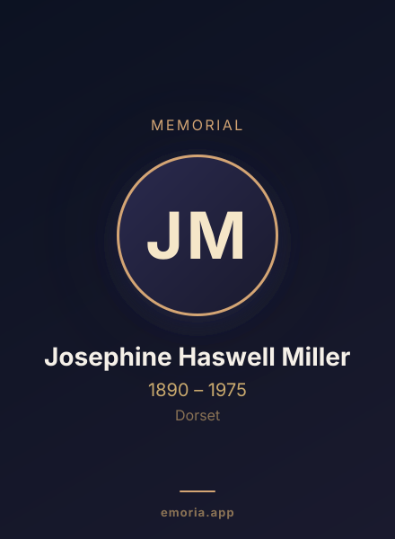 Memorial portrait of Josephine Haswell Miller