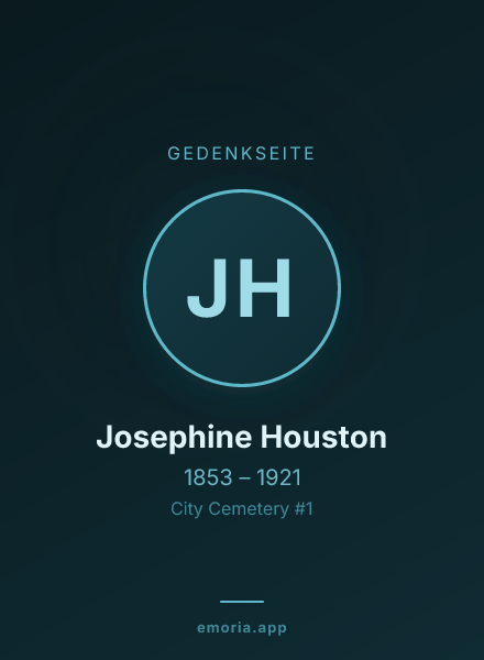 Gedenkportrait von Josephine Houston