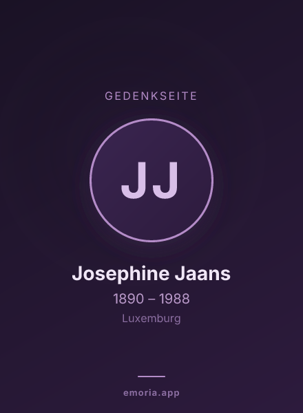 Gedenkportrait von Josephine Jaans