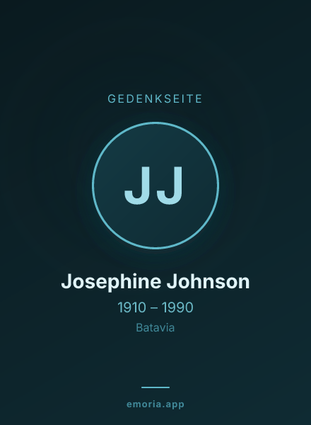 Gedenkportrait von Josephine Johnson