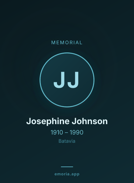 Memorial portrait of Josephine Johnson
