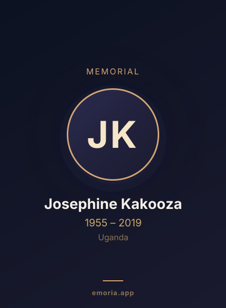 Memorial portrait of Josephine Kakooza