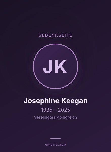 Gedenkportrait von Josephine Keegan