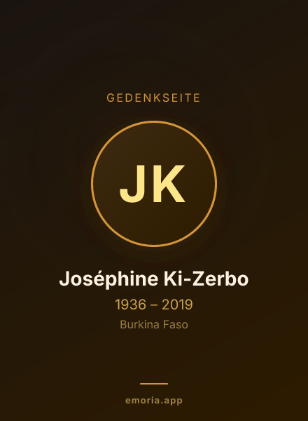 Gedenkportrait von Joséphine Ki-Zerbo