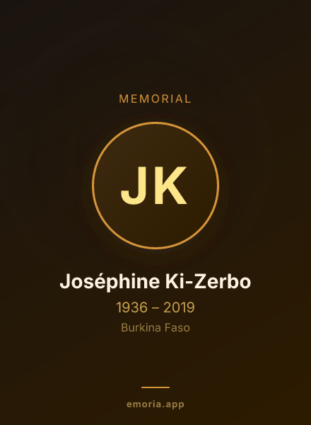 Memorial portrait of Joséphine Ki-Zerbo
