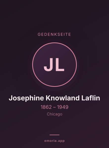 Gedenkportrait von Josephine Knowland Laflin