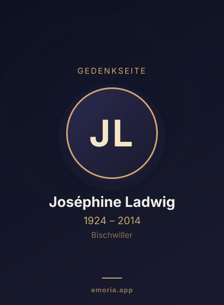 Gedenkportrait von Joséphine Ladwig