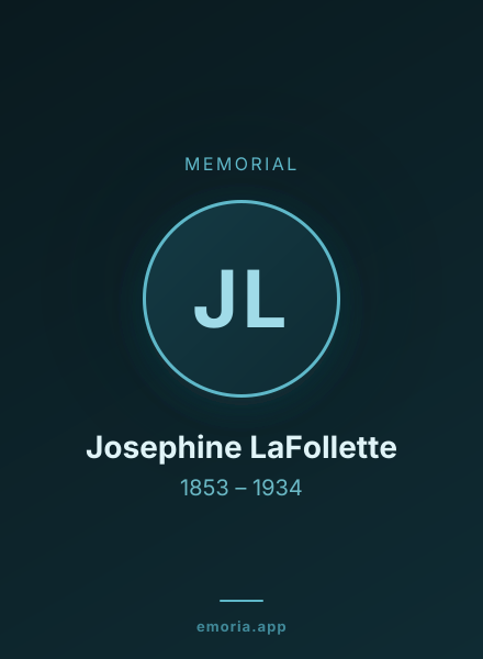 Memorial portrait of Josephine LaFollette
