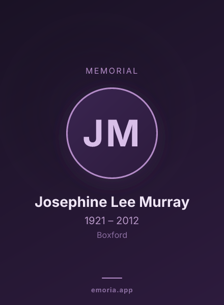 Memorial portrait of Josephine Lee Murray