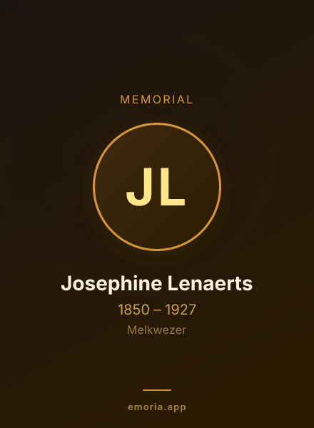 Memorial portrait of Josephine Lenaerts