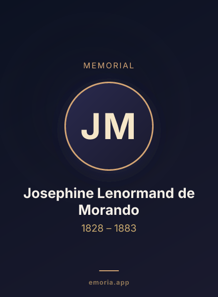 Memorial portrait of Josephine Lenormand de Morando