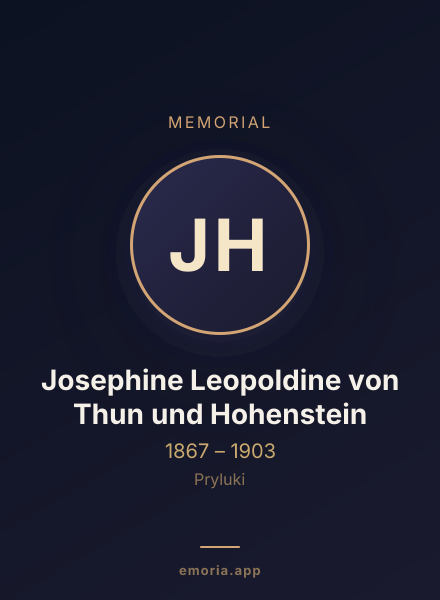 Memorial portrait of Josephine Leopoldine von Thun und Hohenstein