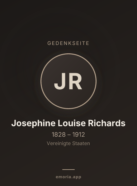 Gedenkportrait von Josephine Louise Richards