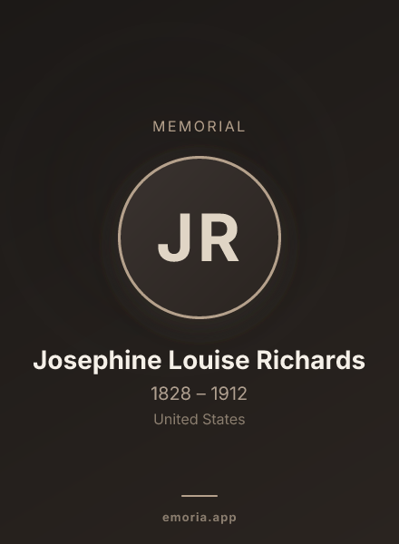 Memorial portrait of Josephine Louise Richards