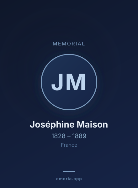 Memorial portrait of Joséphine Maison