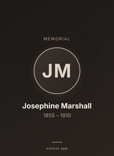 Memorial portrait of Josephine Marshall