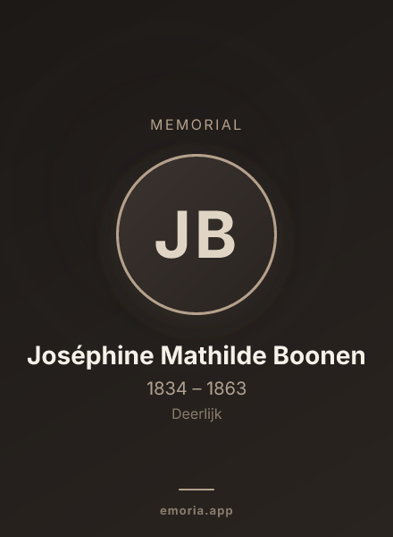 Memorial portrait of Joséphine Mathilde Boonen