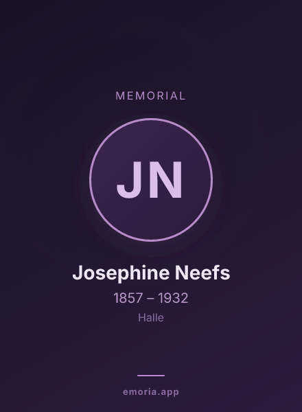 Memorial portrait of Josephine Neefs