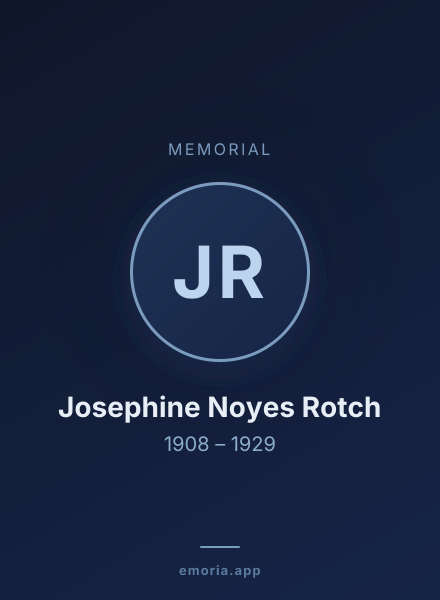 Memorial portrait of Josephine Noyes Rotch