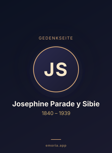 Gedenkportrait von Josephine Parade y Sibie