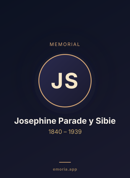 Memorial portrait of Josephine Parade y Sibie