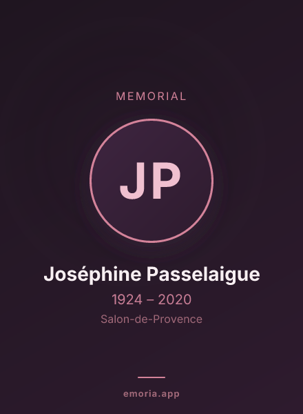 Memorial portrait of Joséphine Passelaigue