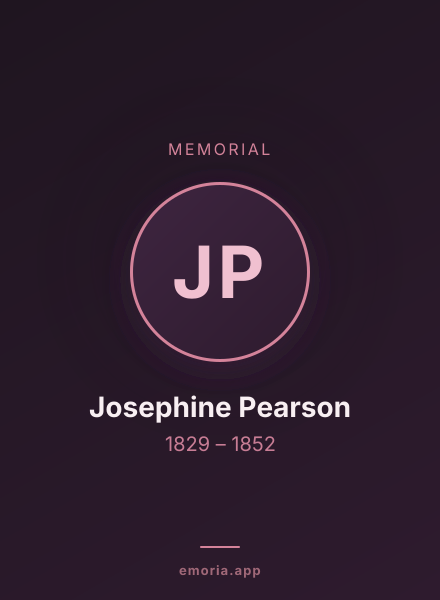 Memorial portrait of Josephine Pearson