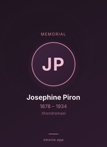 Memorial portrait of Josephine Piron