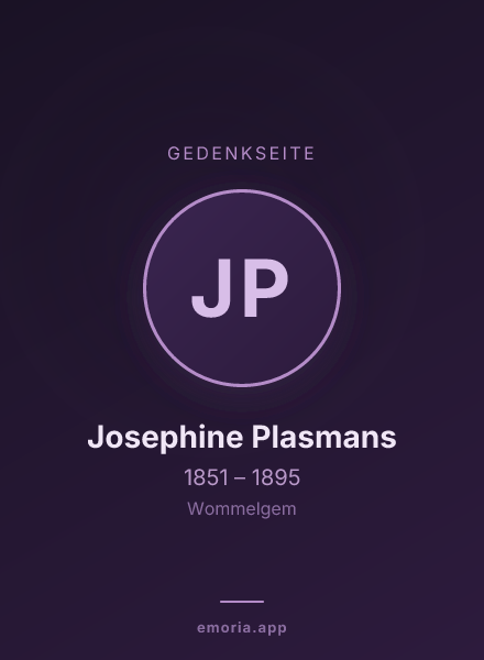Gedenkportrait von Josephine Plasmans