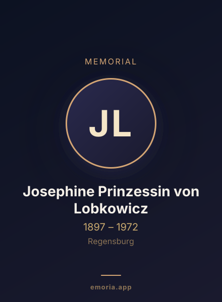 Memorial portrait of Josephine Prinzessin von Lobkowicz