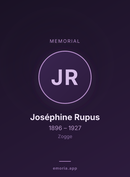 Memorial portrait of Joséphine Rupus