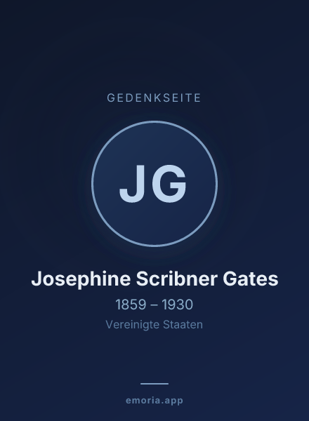 Gedenkportrait von Josephine Scribner Gates