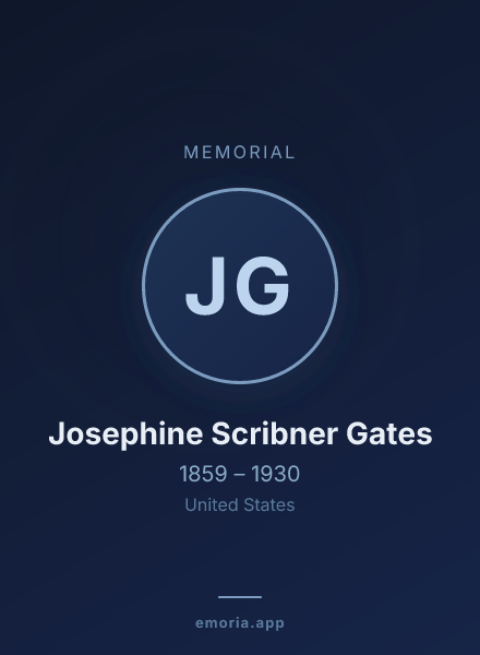 Memorial portrait of Josephine Scribner Gates