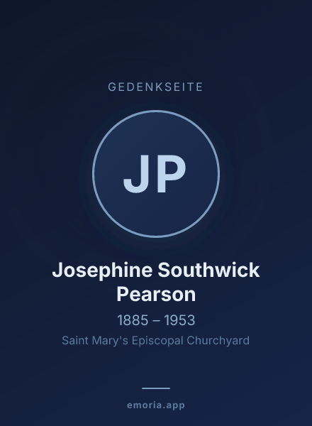 Gedenkportrait von Josephine Southwick Pearson