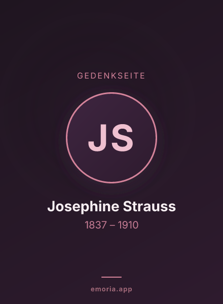 Gedenkportrait von Josephine Strauss
