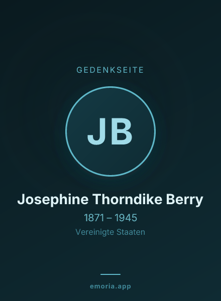 Gedenkportrait von Josephine Thorndike Berry
