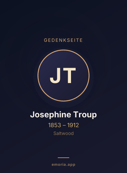 Gedenkportrait von Josephine Troup