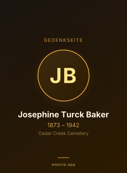 Gedenkportrait von Josephine Turck Baker