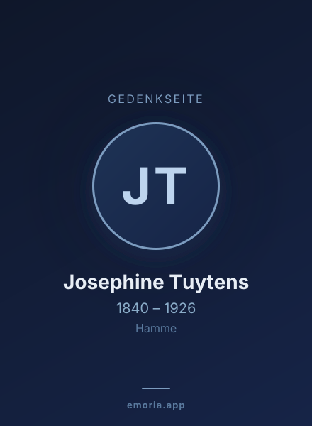 Gedenkportrait von Josephine Tuytens
