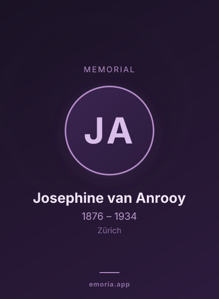 Memorial portrait of Josephine van Anrooy