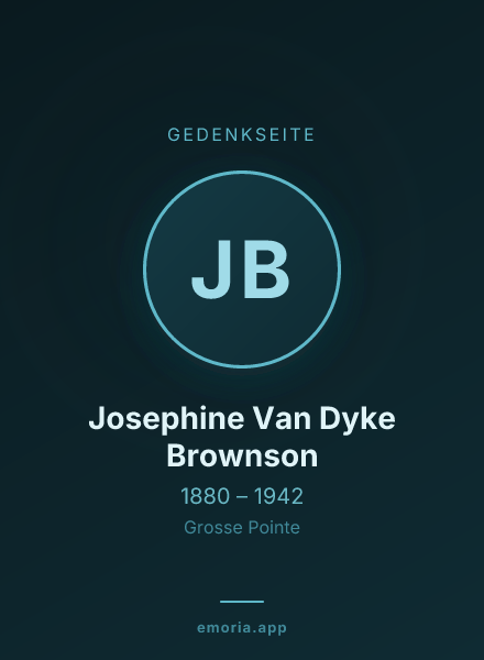 Gedenkportrait von Josephine Van Dyke Brownson